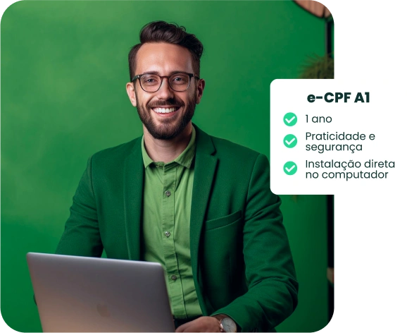 Empresário que adquiriu certificado digital e-cpf a1 da CertClick.