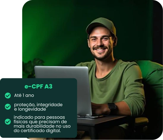 Empresário que adquiriu certificado digital e-cpf a3 da CertClick.